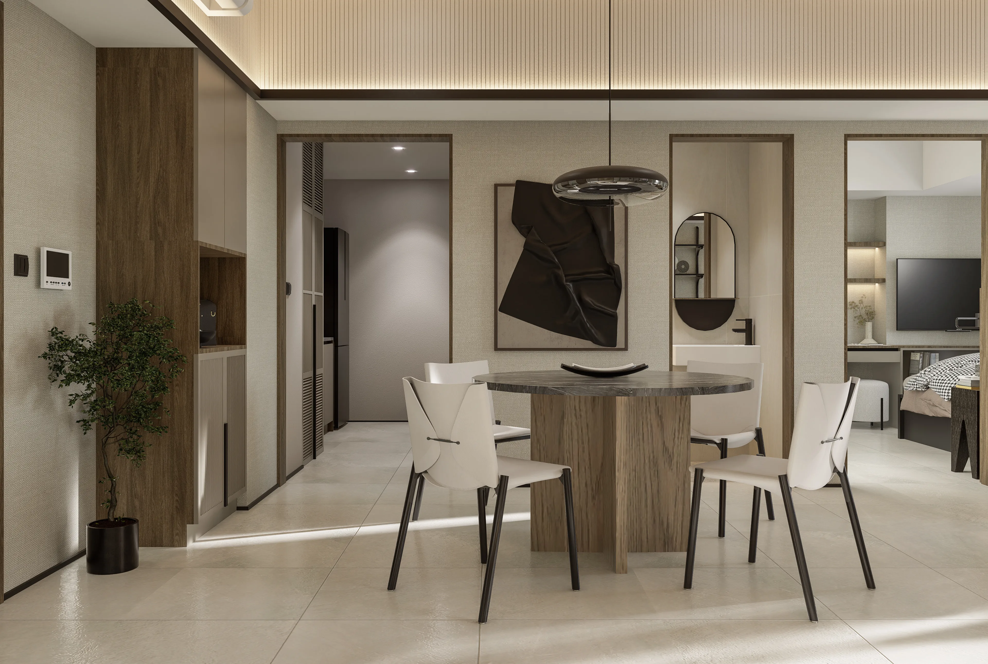 the wave towers 1 bedroom dining area