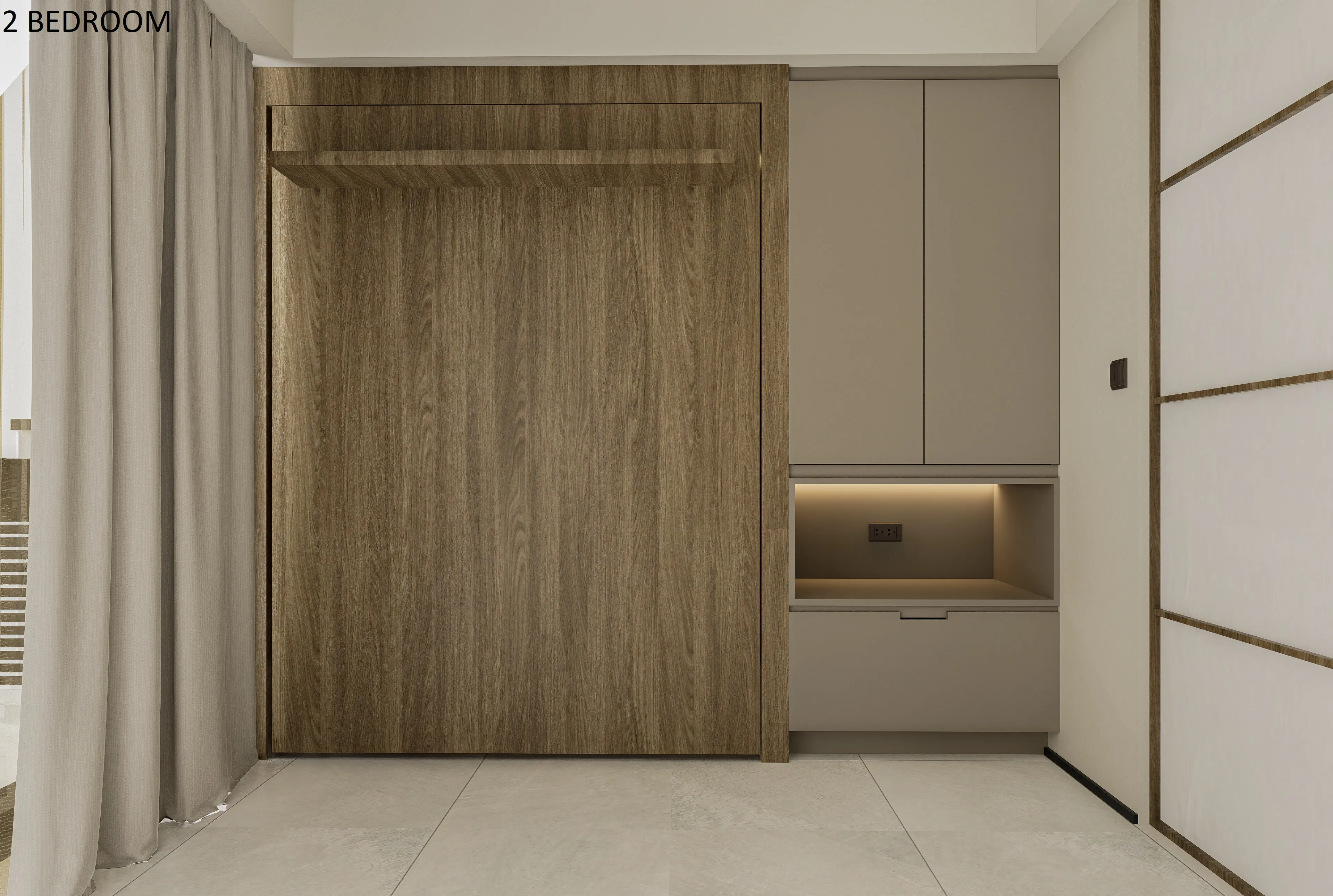 the wave towers 2 bedroom masters wardrobe cabinet