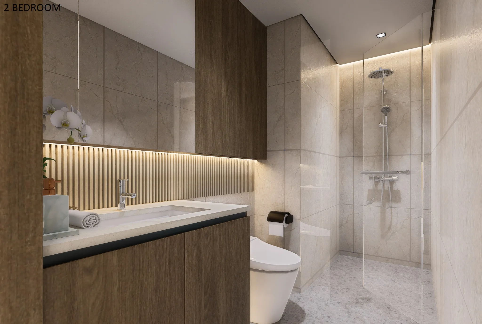 the wave towers 2 bedroom masters toilet