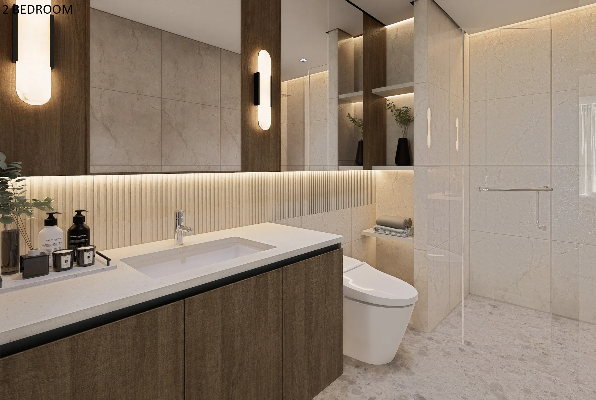 the wave towers 2 bedroom showroom masters toilet