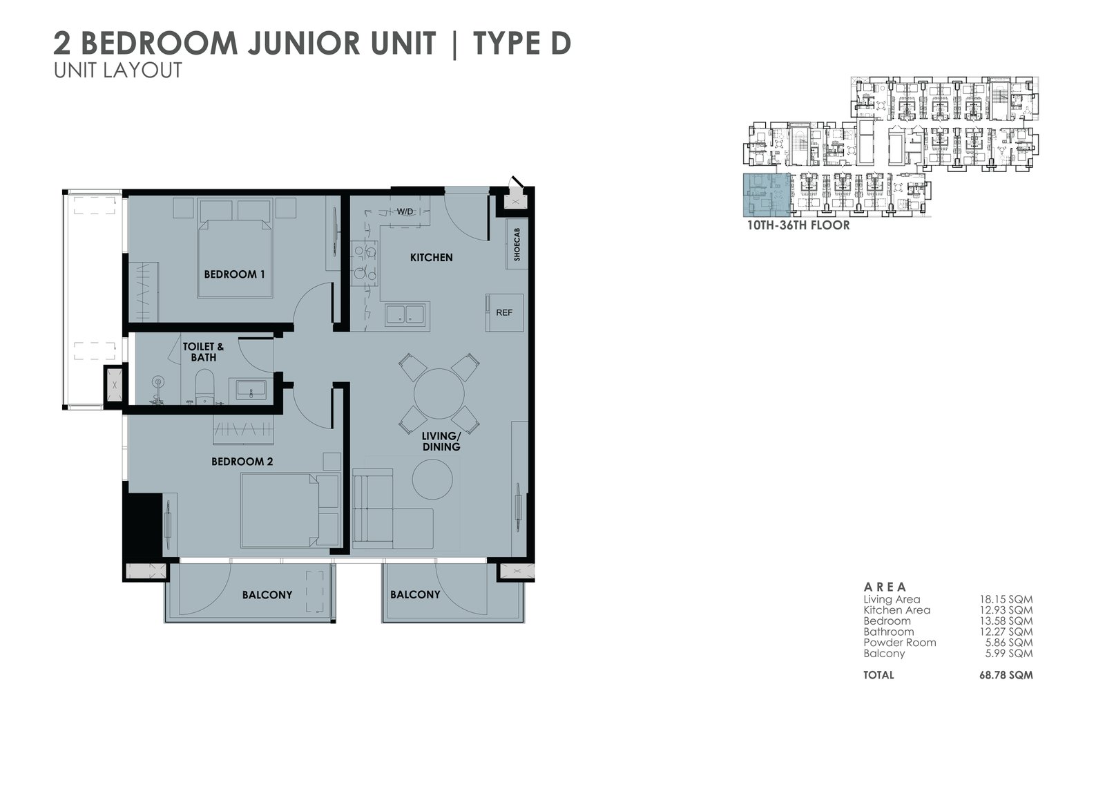 the wave towers 2 bedroom type D