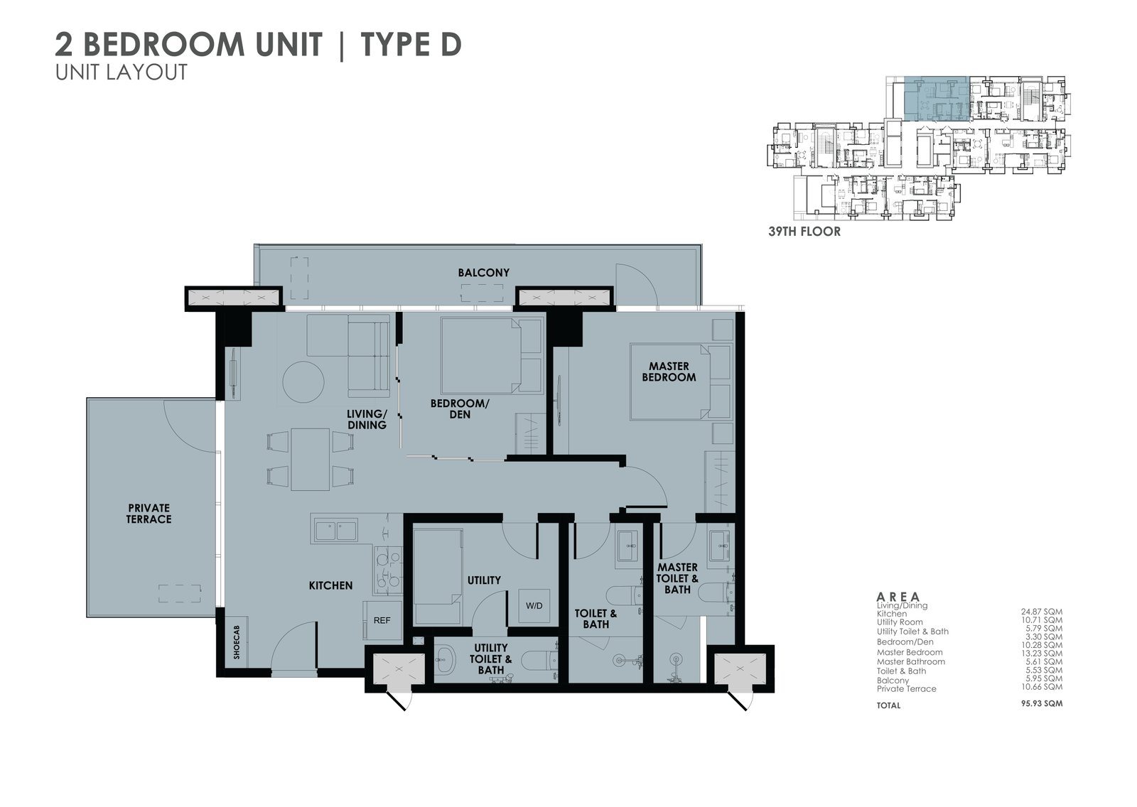 the wave towers 2 bedroom with terrace