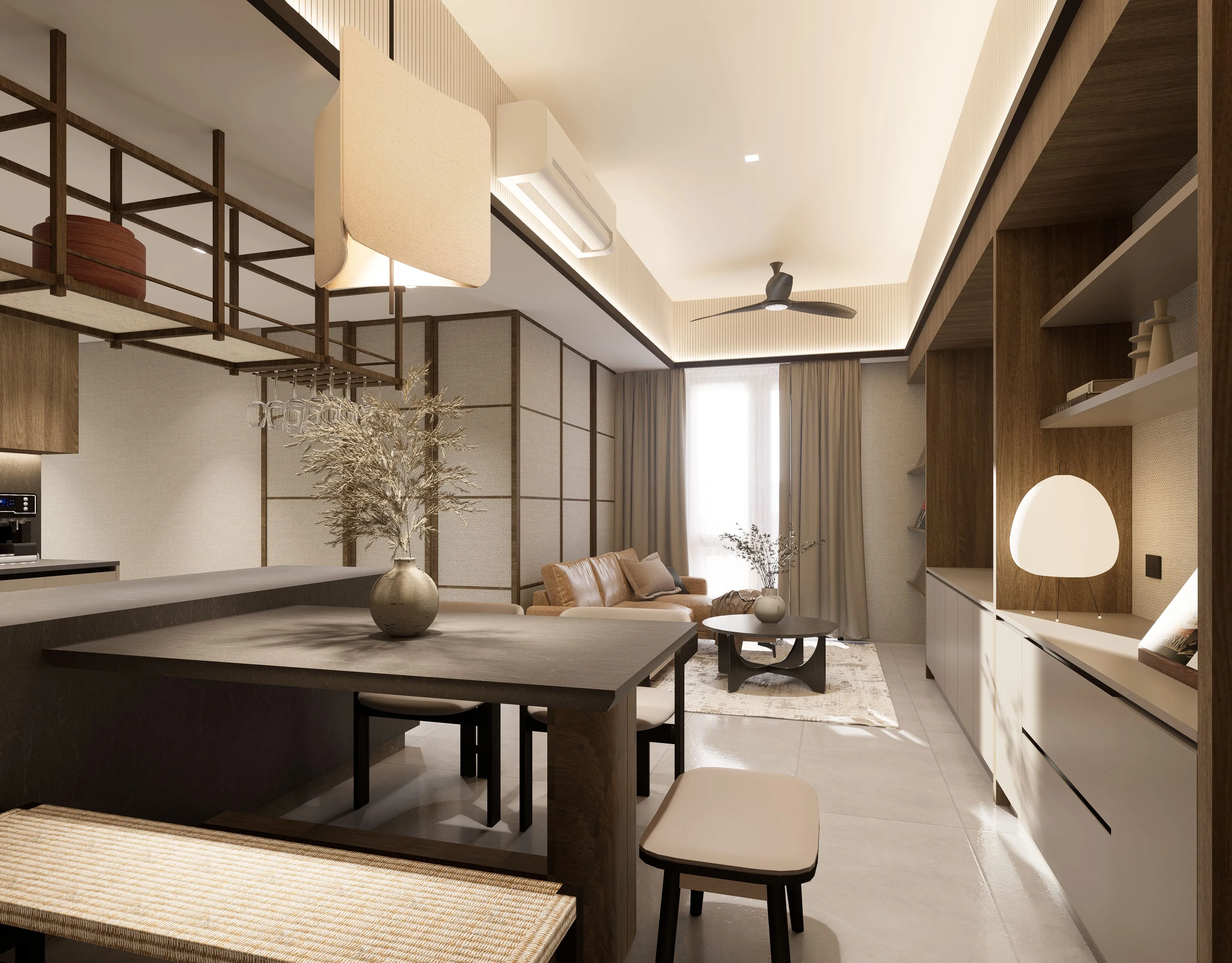 the wave towers 3 bedroom living room