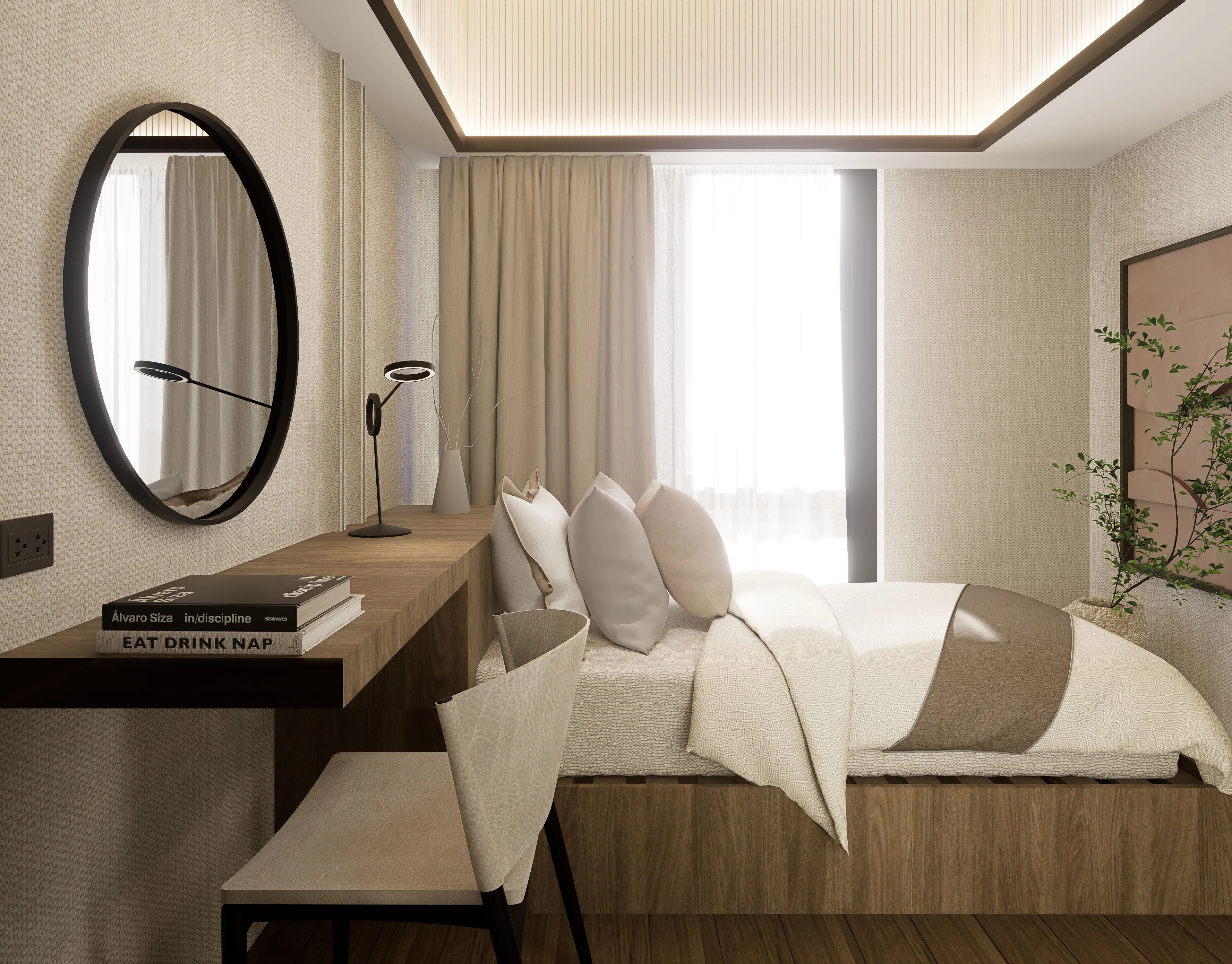 the wave towers 3 bedroom bed area