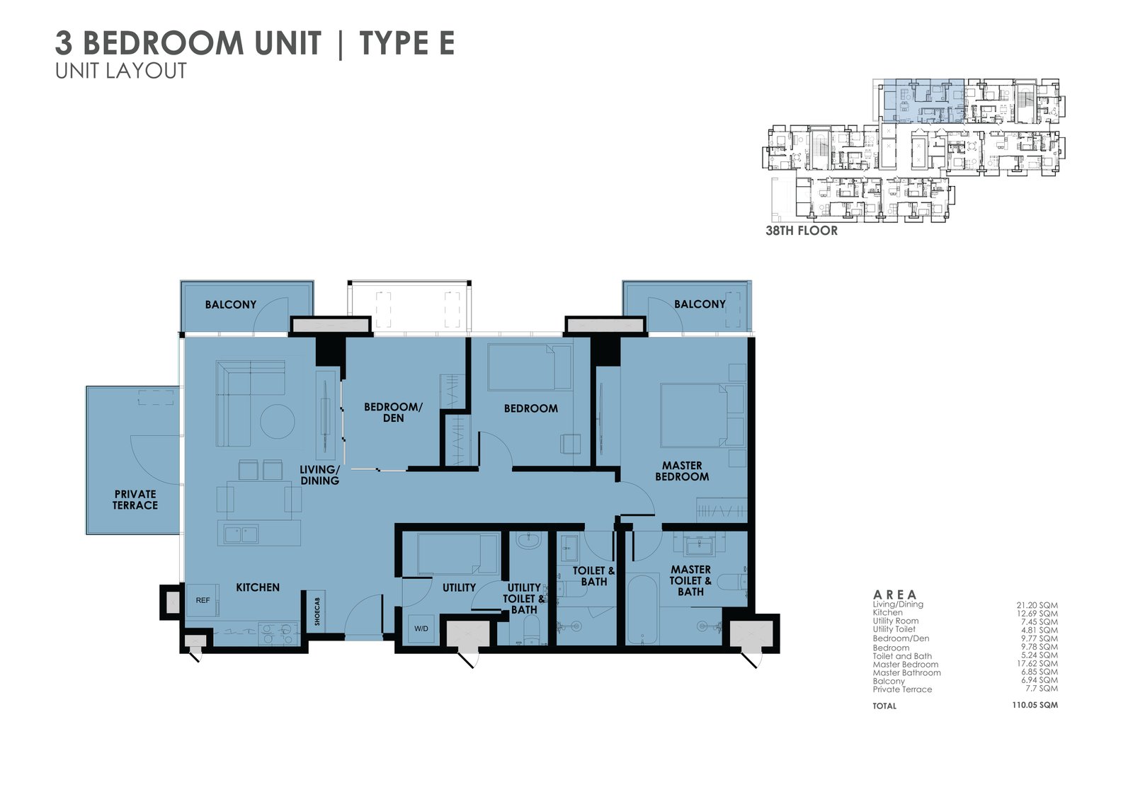 the wave towers 3 bedroom floor plan