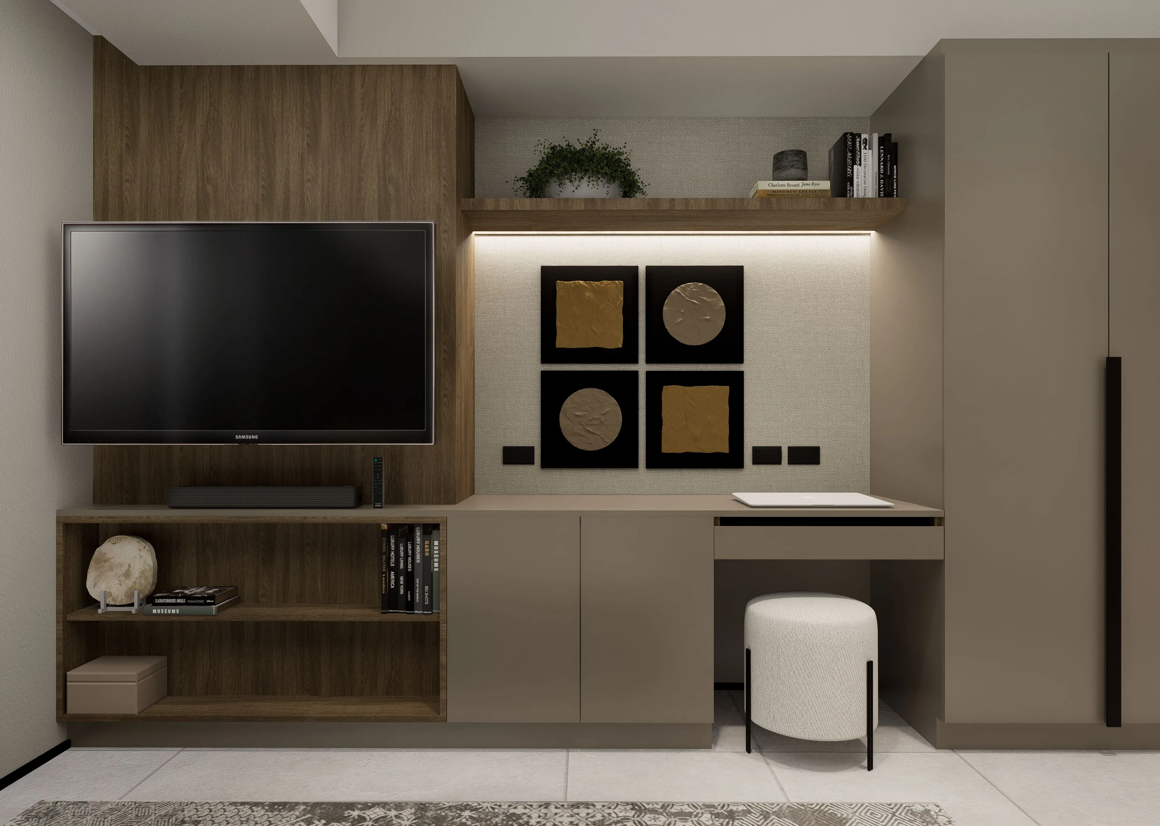 the wave towers studio showroom entertainment area